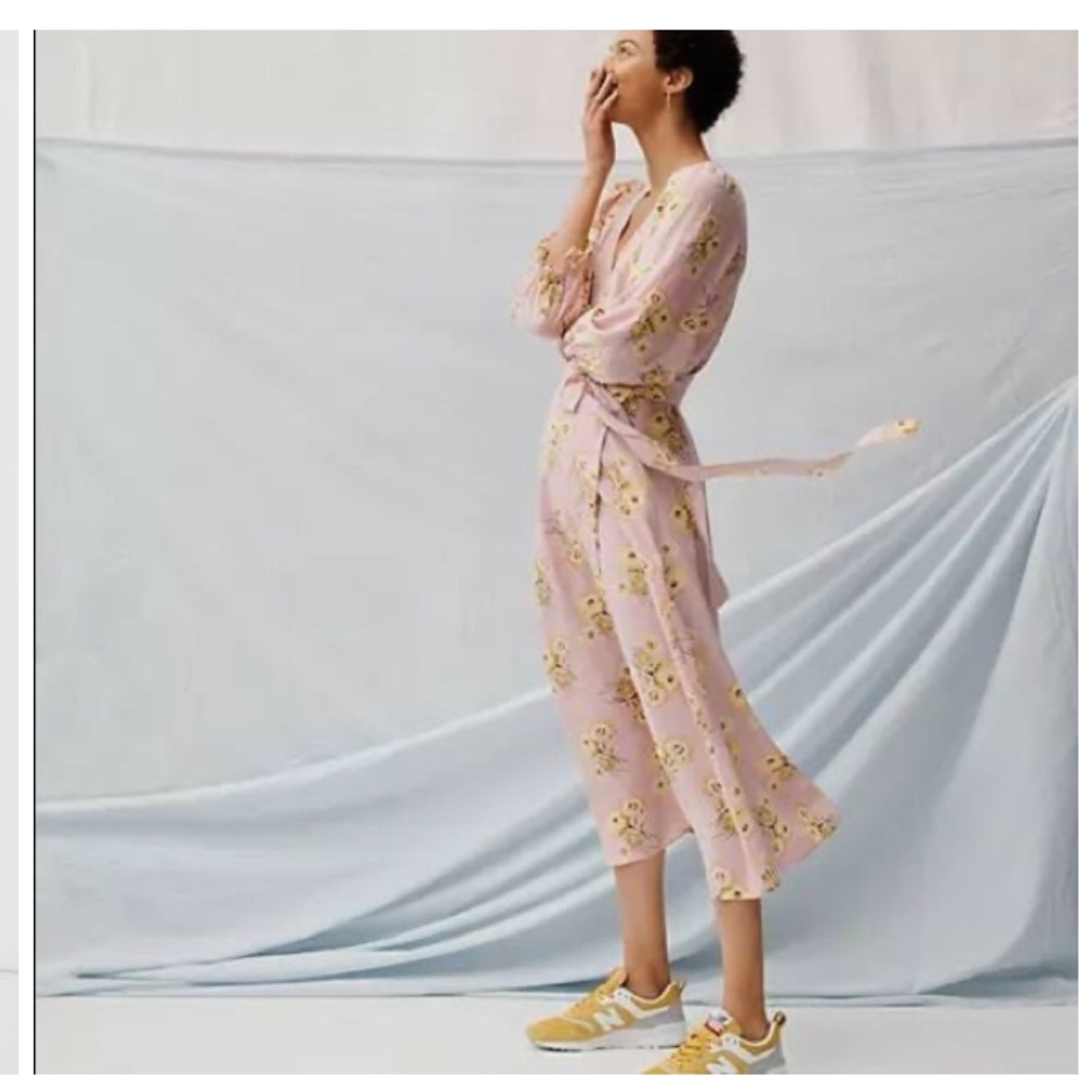 Madewell lilac linen dress